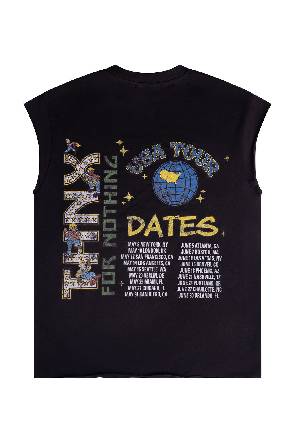 THNX FOR NOTHING TOUR CUTOFF BLACK