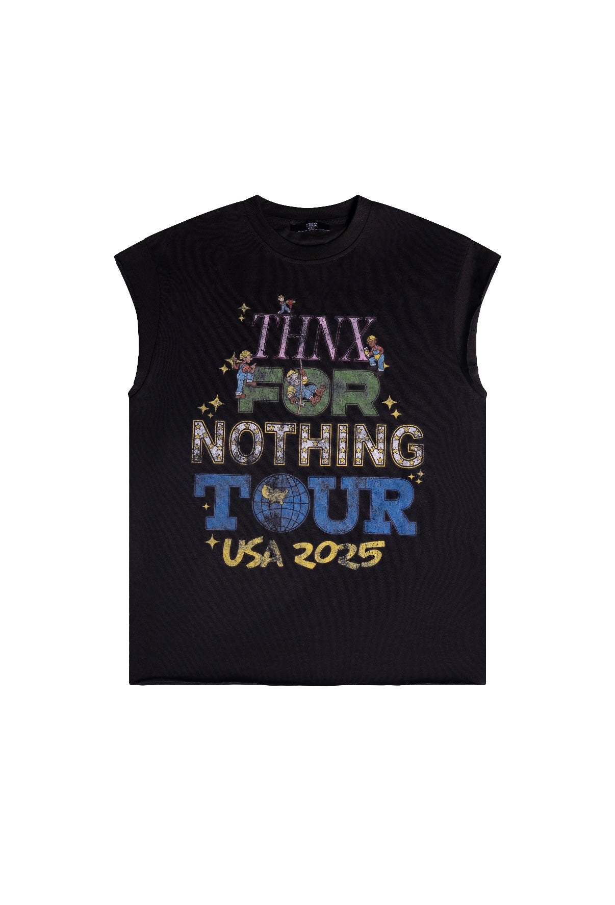 THNX FOR NOTHING TOUR CUTOFF BLACK