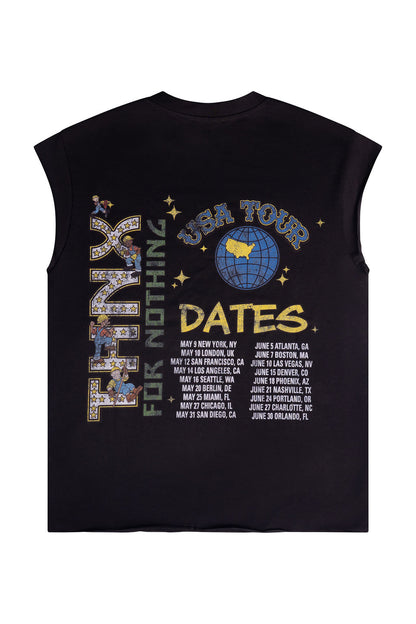 THNX FOR NOTHING TOUR CUTOFF BLACK