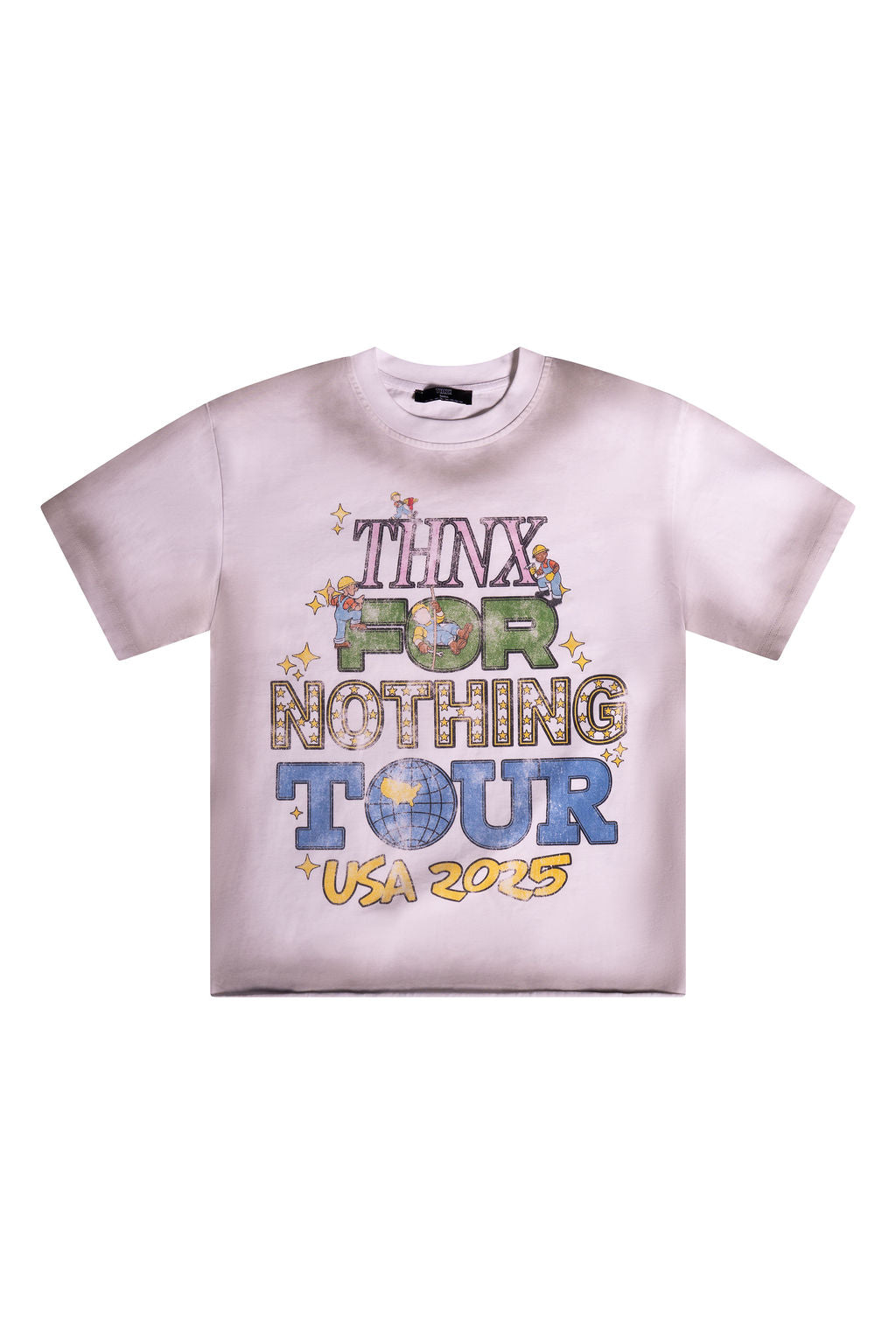 THNX FOR NOTHING TOUR TEE WHITE/GREY