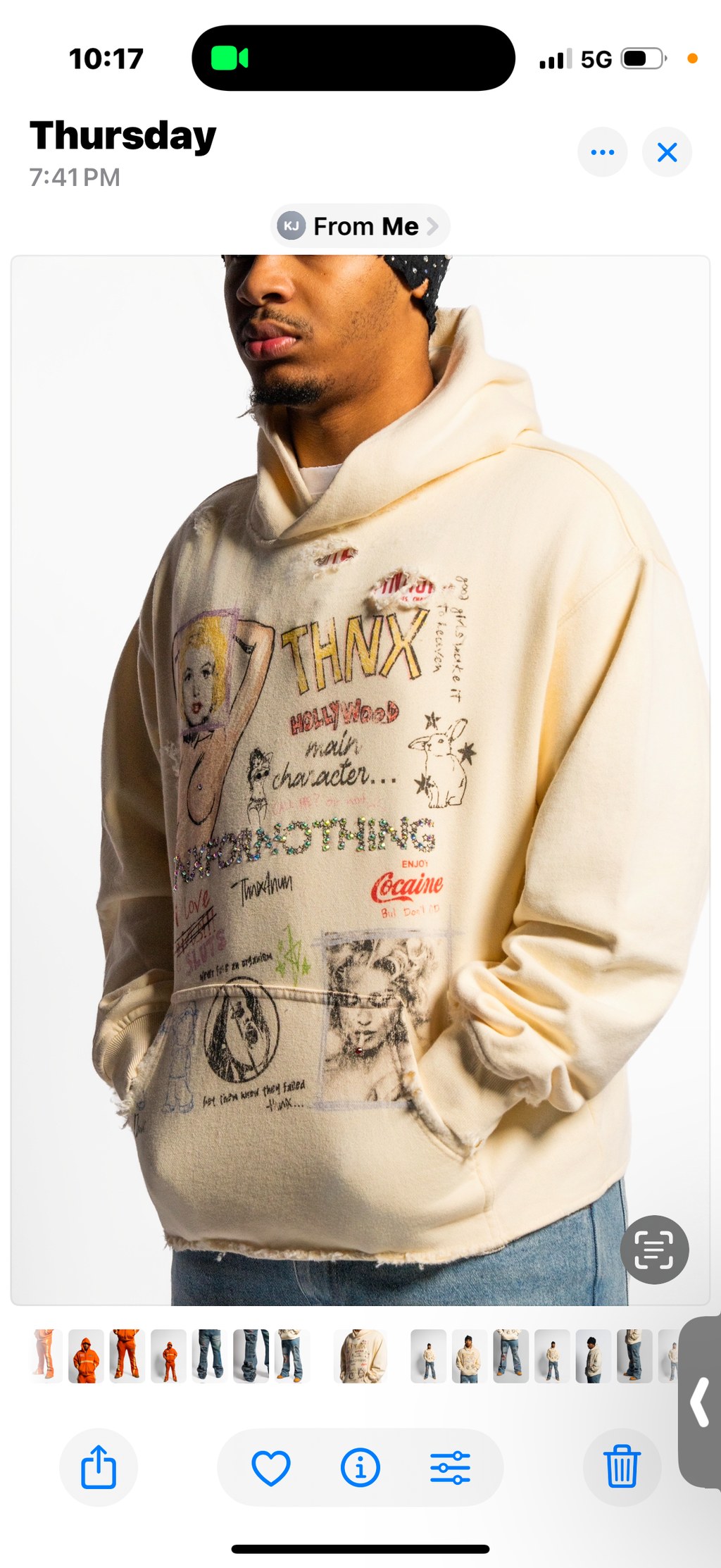 Thnx 4 Nun Print Hoodie