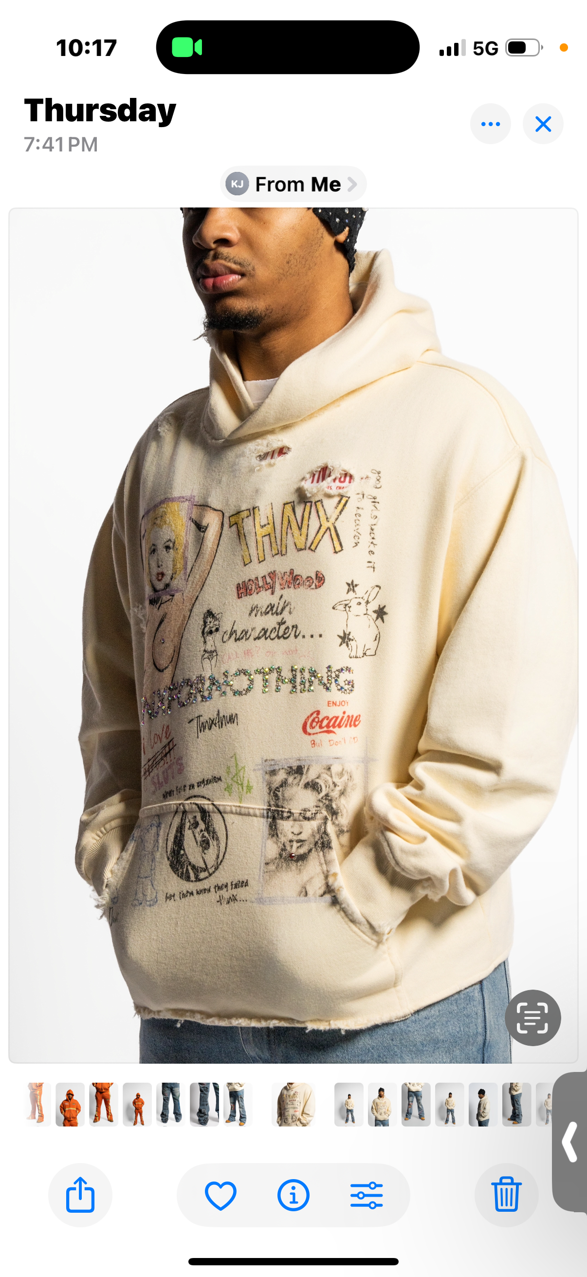 Thnx 4 Nun Print Hoodie