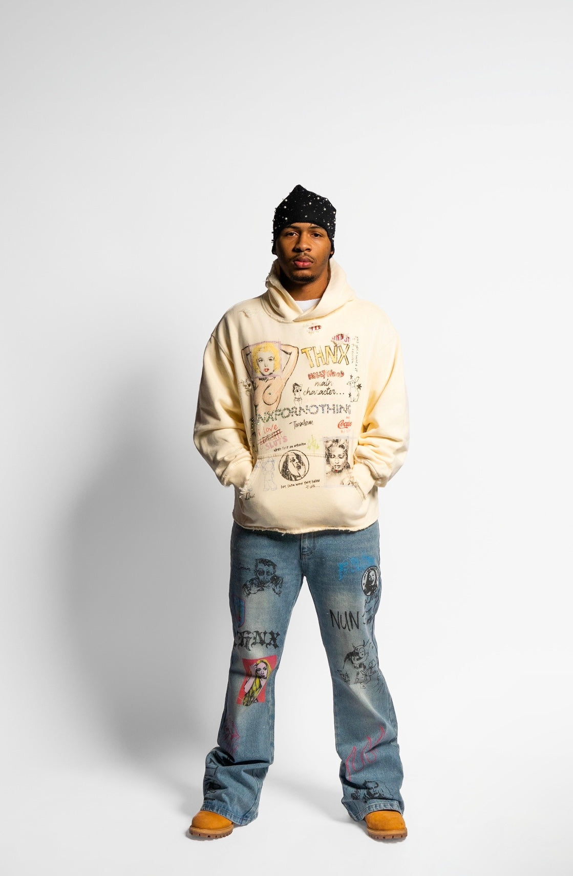 Thnx 4 Nun Print Hoodie