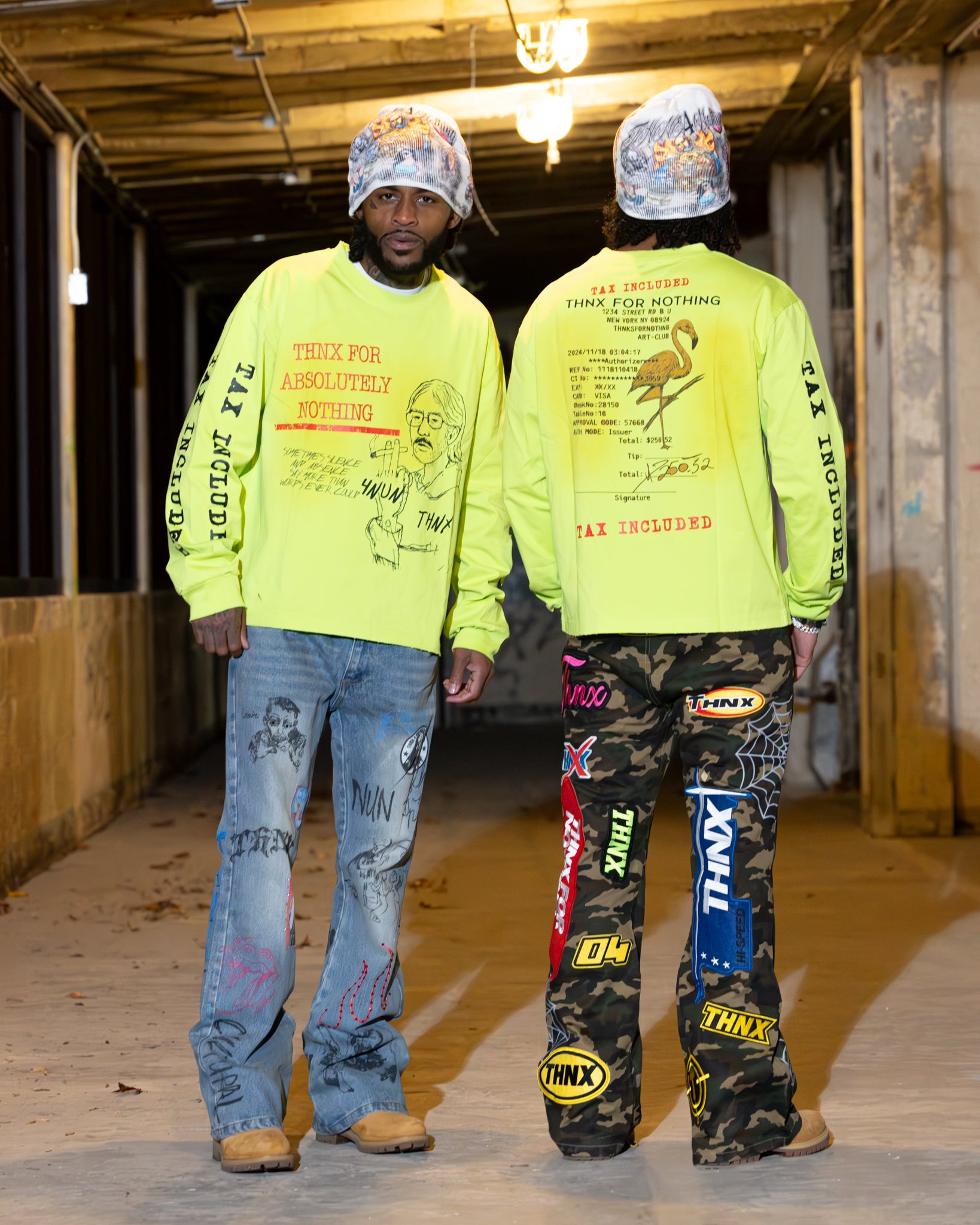 TAX INCLUDED LONG SLEEVE TEE NEON