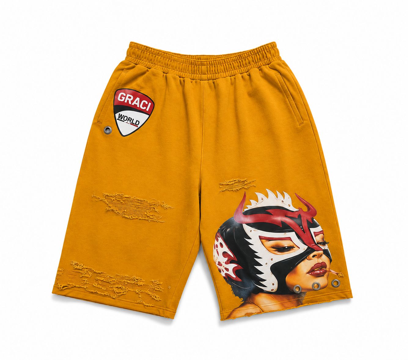 Graci Wrestler Shorts Yellow