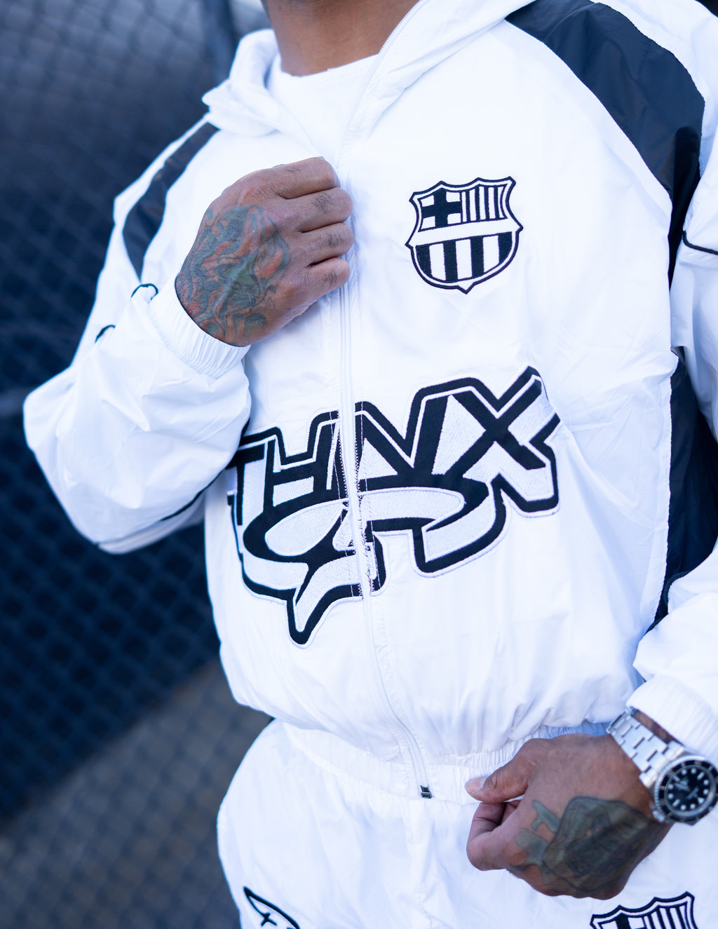 Thnx Nylon Short Set White