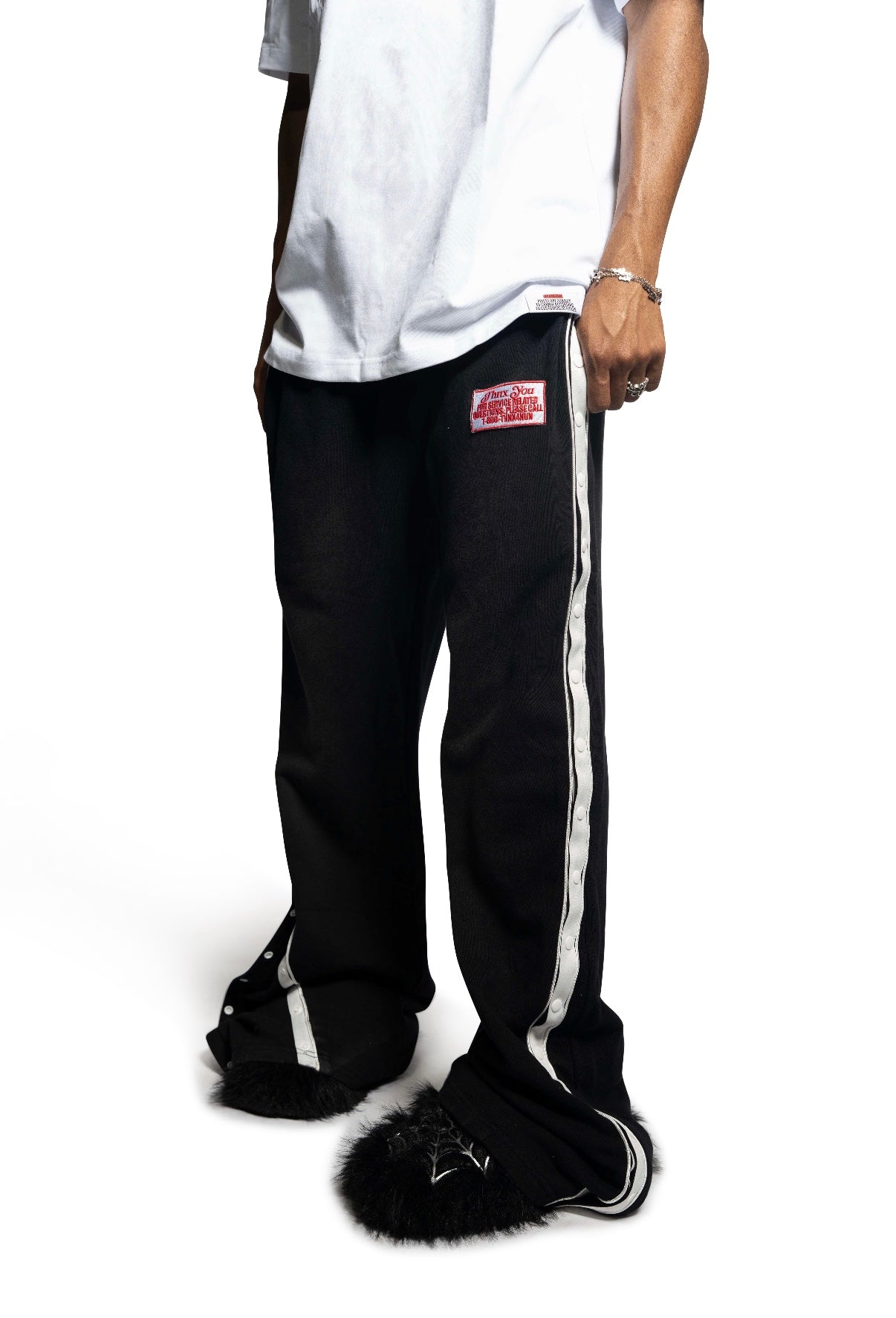 Double Flared Breakaway Pants Black