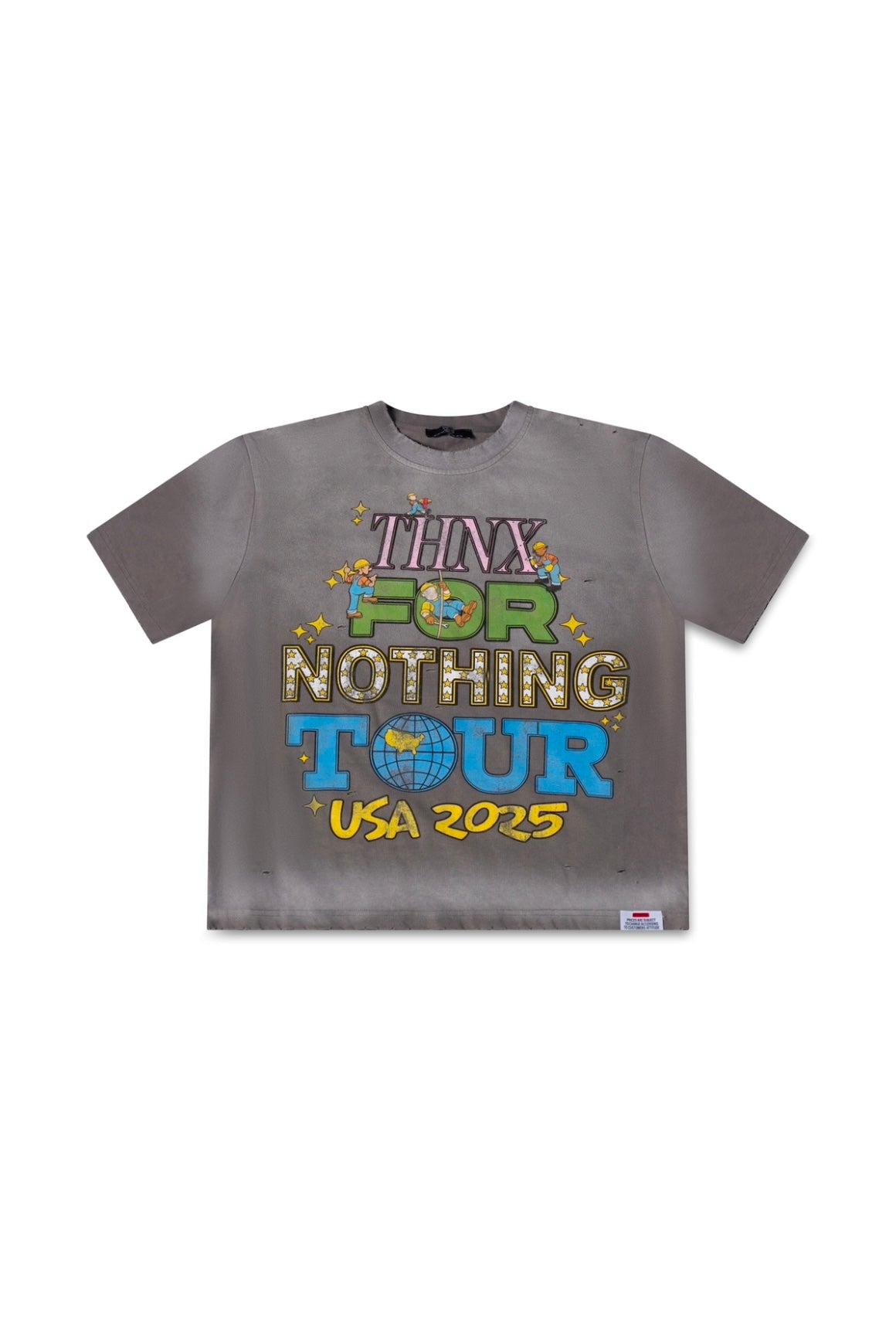 THNX FOR NOTHING TOUR TEE WHITE/GREY
