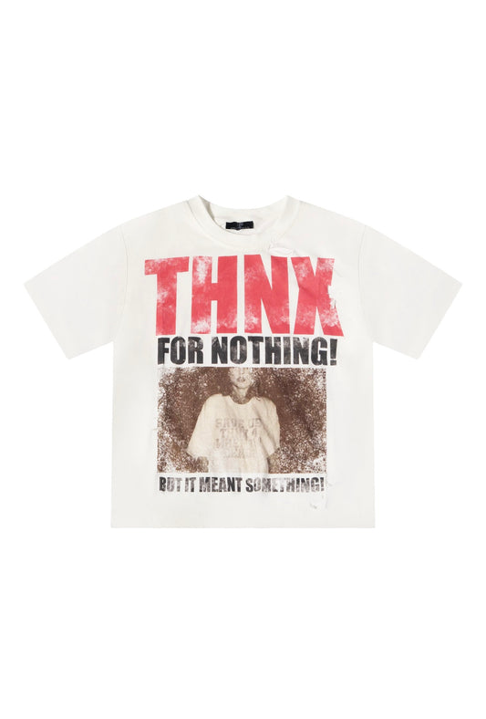 White Save Ur Thnx Tee