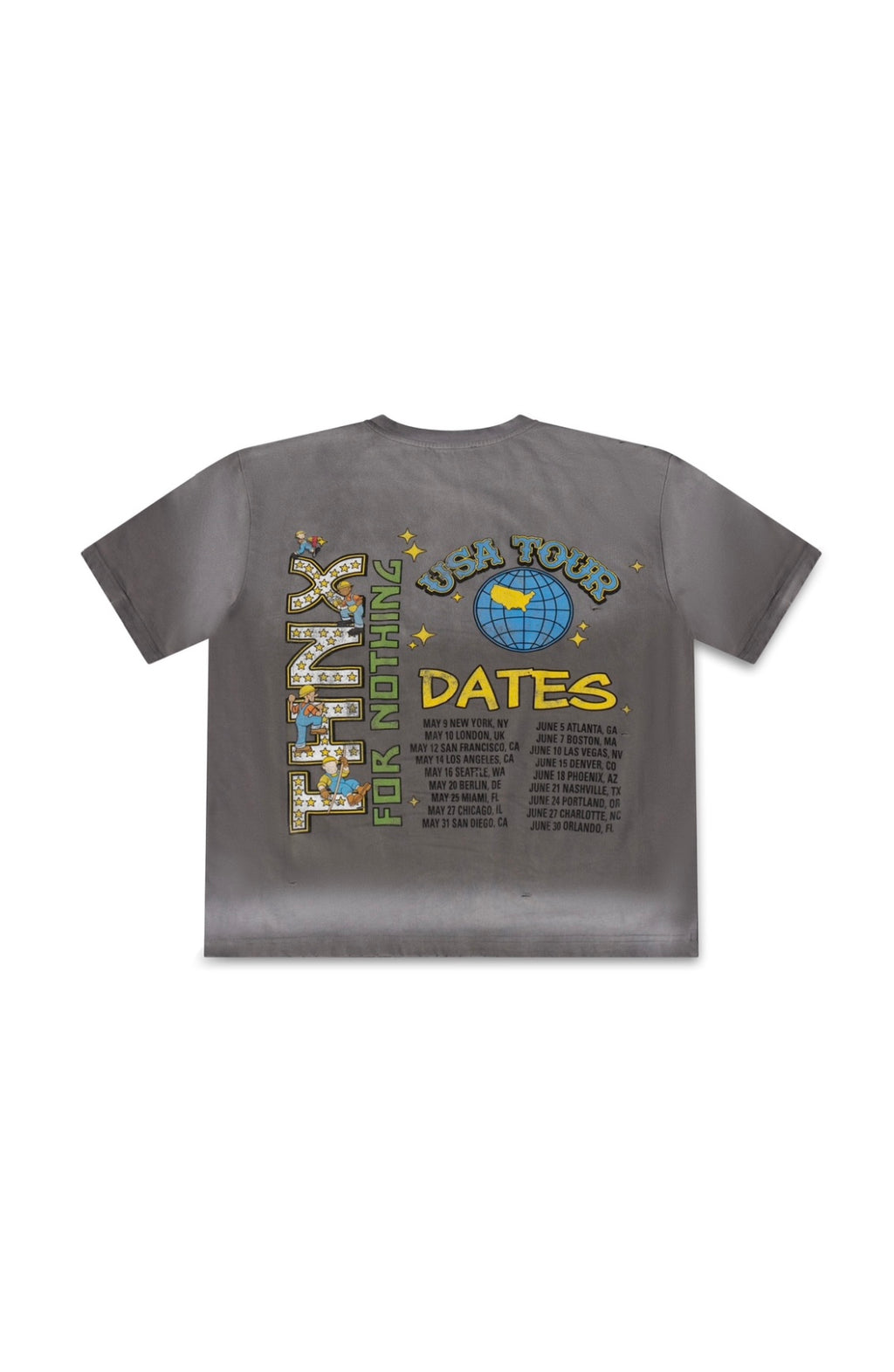 THNX FOR NOTHING TOUR TEE WHITE/GREY