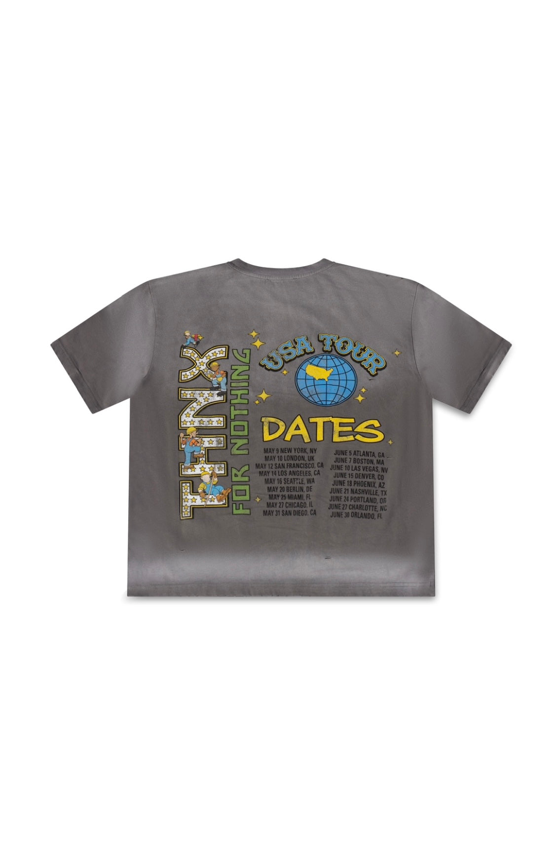 THNX FOR NOTHING TOUR TEE WHITE/GREY