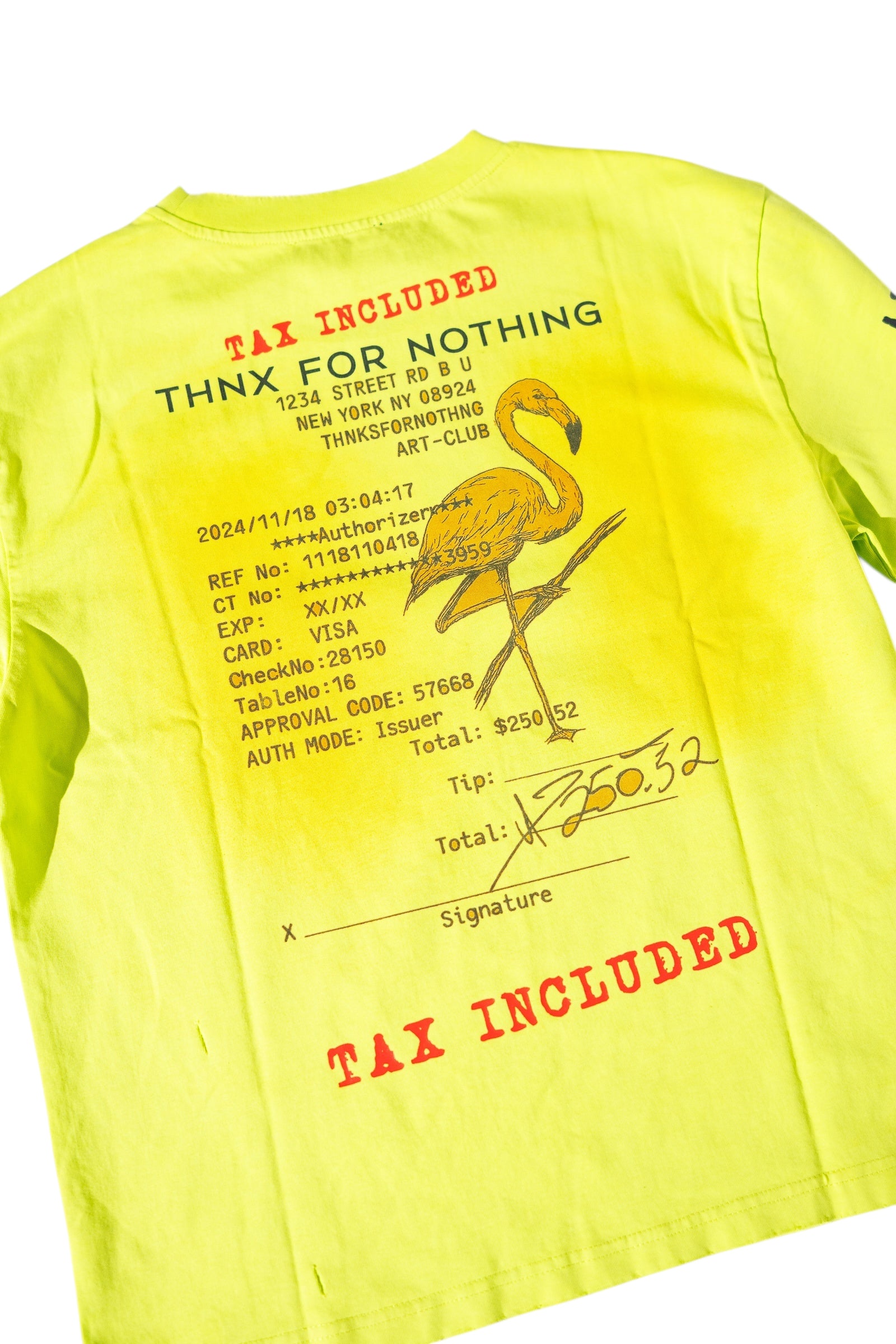 TAX INCLUDED LONG SLEEVE TEE NEON