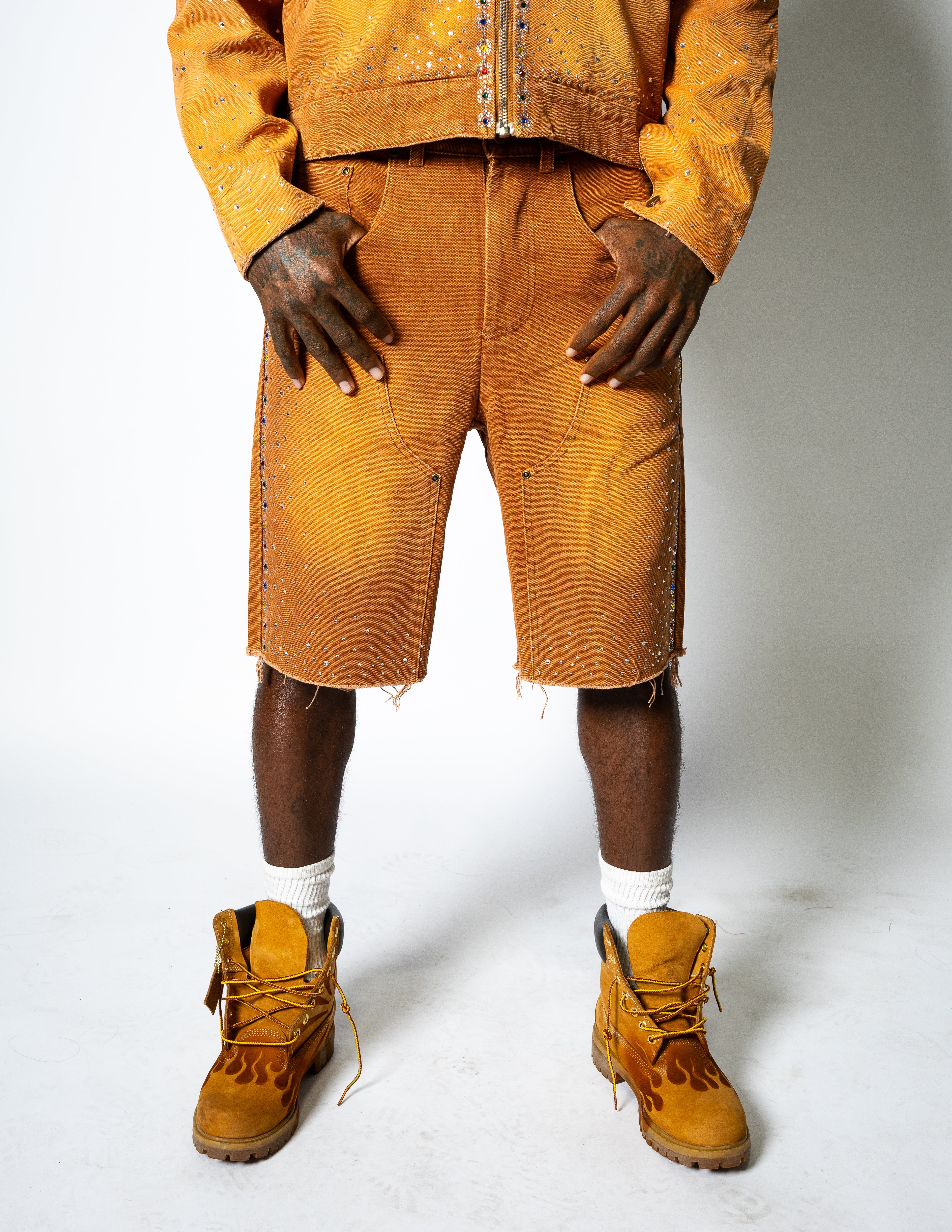 Brown Thnx Wranger Shorts