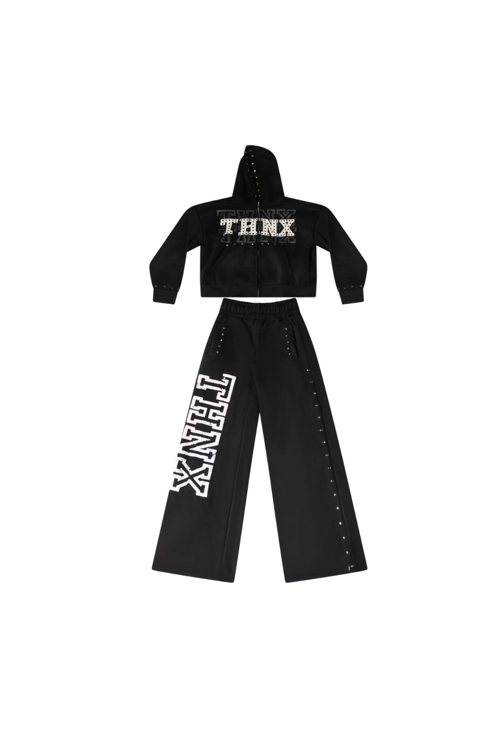 Thnx Gemstone Black Zip Up Jacket