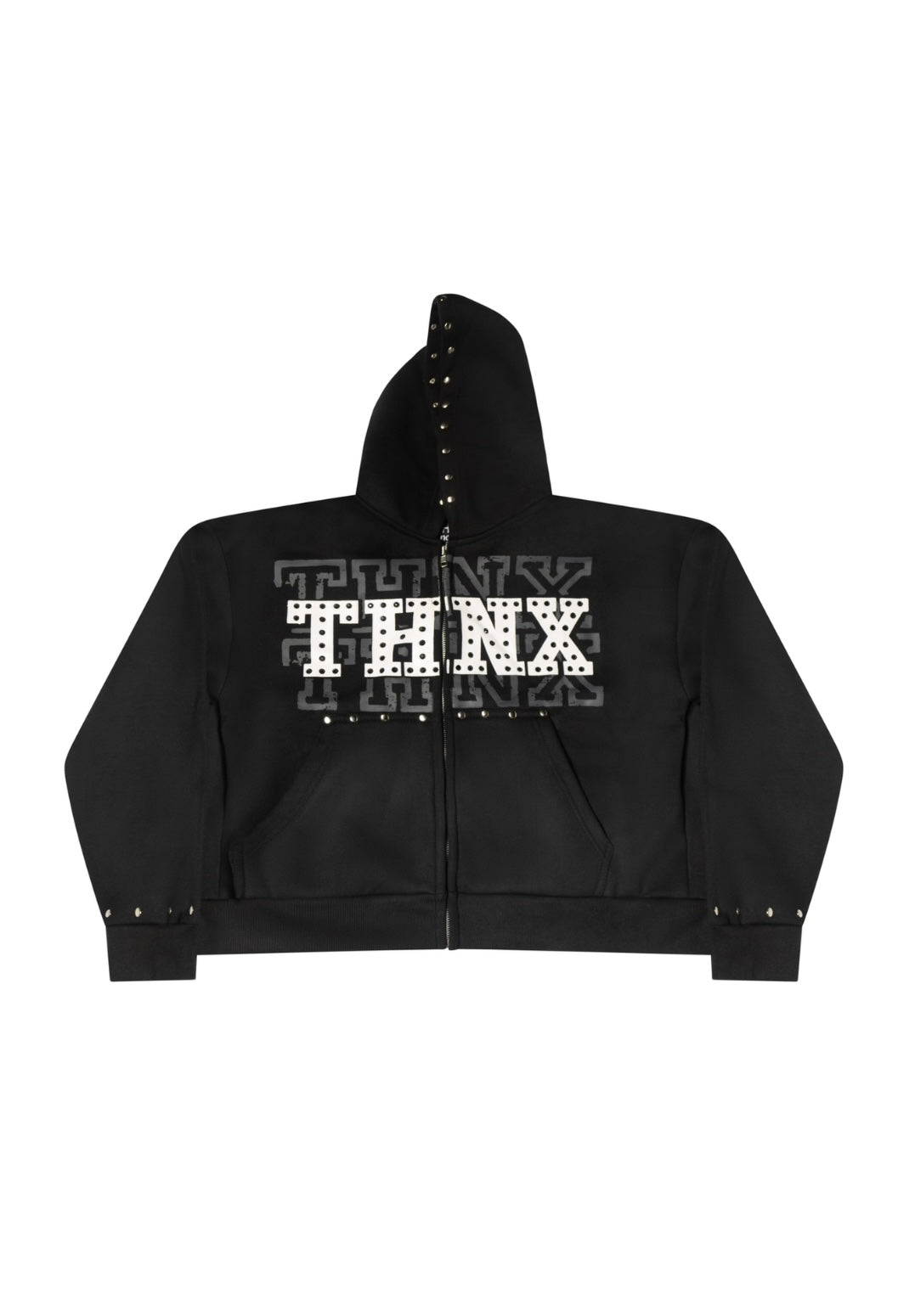 Thnx Gemstone Black Zip Up Jacket