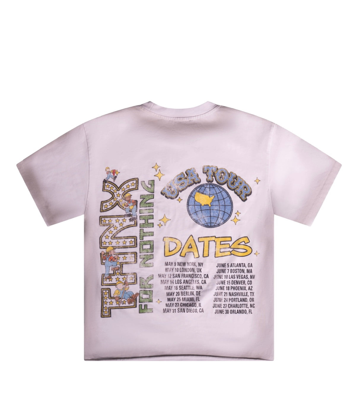 THNX FOR NOTHING TOUR TEE WHITE/GREY